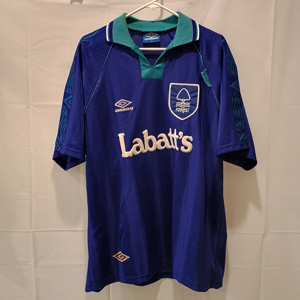 Nottingham Forest Away Vintage Football Shirt 1993 1994 1995, Size XL
